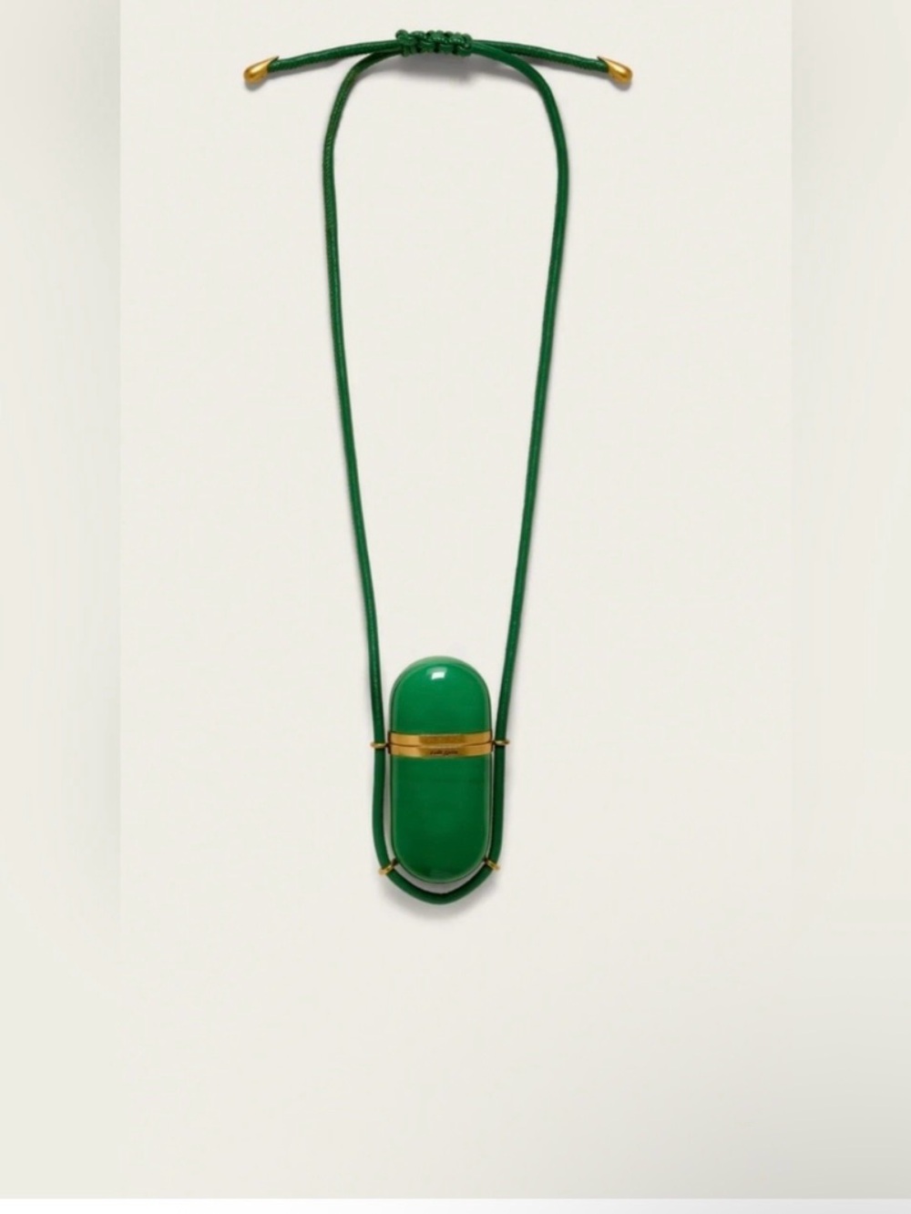 Cult Gaia Green Capsule Pendant Necklace 4x2